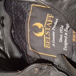 Belstaff Black Leather Outerwear